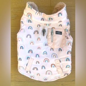 Lucy & Co rainbow reversible teddy vest